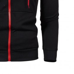 Warm hoodie with zipper - long sleeve - polka-dot printHoodies & Sweatshirt