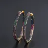 Rainbow hoop earrings - cubic zirconiaEarrings