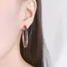 Rainbow hoop earrings - cubic zirconiaEarrings