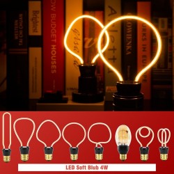 E27 - 220V - 240V - 3W - 4W - 4.5W - vintage LED bulb - irregular designE27