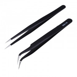 Anti-static tweezers - stainless steel - electronics repair tool - 2 piecesRepair