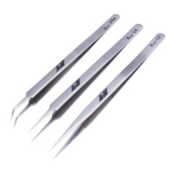 Stainless steel precision tweezers - pointed & curved - phone repair toolTweezers