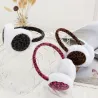 Leopard print plush earmuffs