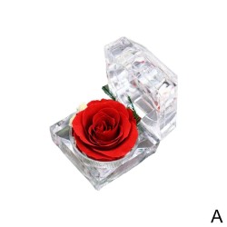 Preserved fresh rose - crystal jewellery box - wedding - Valentines dayValentine's day