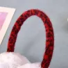 Leopard print plush earmuffs