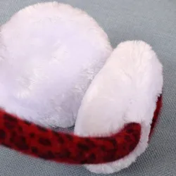 Leopard print plush earmuffs
