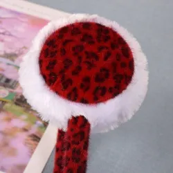Leopard print plush earmuffs