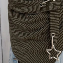Multi-purpose shawl with metal star - scarf with buttons / dotsScarves