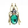 Green crystal beetle - broochBrooches