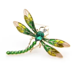 Crystal dragonfly - brooch
