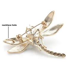 Crystal dragonfly - brooch