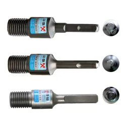 Diamond core bit - electric drill adapter - SDS Plus M22 - round - square - triangle