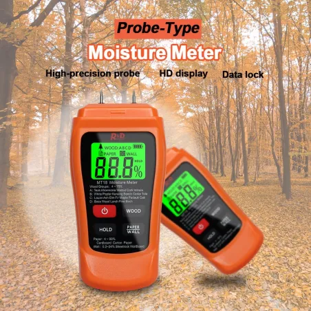 MT-18 - orange - digital tester - wood / paper moisture meter - wall moisture sensor - testerElectronics & Tools