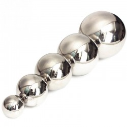 Silver decorative ball - mirror effect - stainless steelOffice