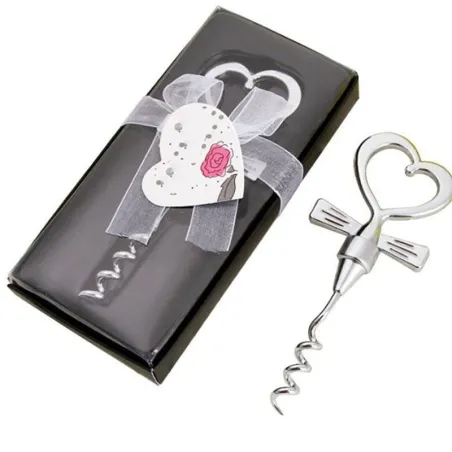 Wine bottle opener - corkscrew - heart shaped handle