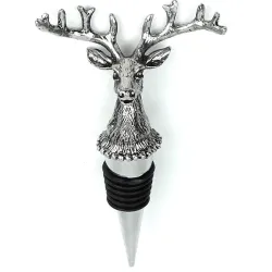 Deer head - wine bottle stopper - zinc alloyBar supply