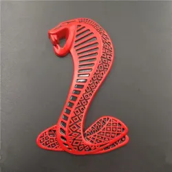 3D cobra - metal emblem - car sticker