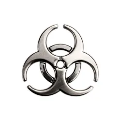 3D biohazard - metal emblem - car sticker