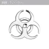 3D biohazard - metal emblem - car sticker