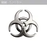 3D biohazard - metal emblem - car sticker