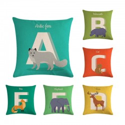 Animal alphabet - cushion cover - cotton - 45 * 45cmCushion covers