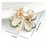 Four leaf clover - crystal brooch