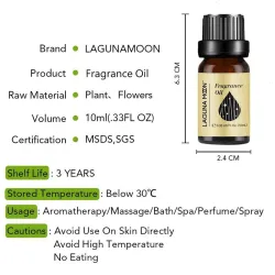 Fragrance aromatherapy oil - diffuser - massage - bath - 10ml - 16 pieces