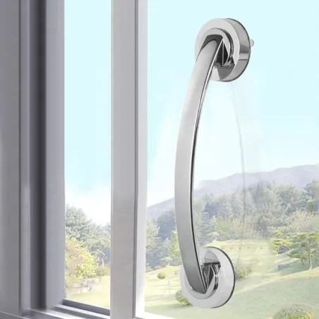 Bathroom safety handrail - strong suction grip