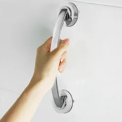 Bathroom safety handrail - strong suction grip