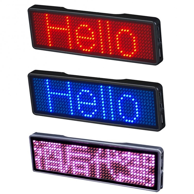 Digital LED badge - insignia - programmable - scrolling message board - BluetoothStage & events lighting Digital LED badge - insignia - programmable - scrolling message board - BluetoothStage & events lighting