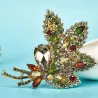 Crystal flower bouquet - brooch