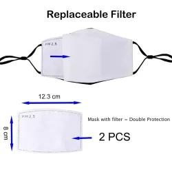 Protective mouth / face mask - PM2.5 filters - reusable - Formula One