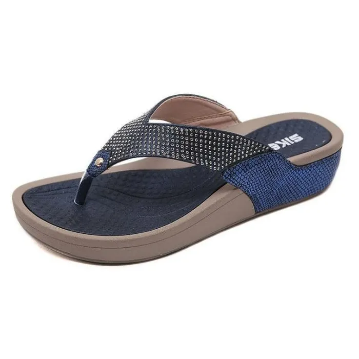 Beach flip flops with sequins - sandalsSandals