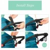 Baby stroller hooks - aluminum alloy carabiner - 2 pieces