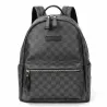 POLO - vintage leather backpack - plaid design