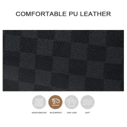 POLO - vintage leather backpack - plaid design
