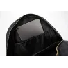 POLO - vintage leather backpack - plaid design