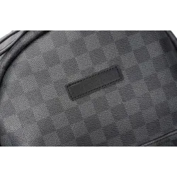 POLO - vintage leather backpack - plaid design