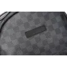 POLO - vintage leather backpack - plaid design