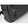 POLO - vintage leather backpack - plaid design