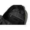 POLO - vintage leather backpack - plaid design