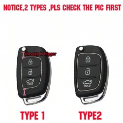 Silicone car key case - Hyundai - Elantra - Tucson - i40 - i20 - i10 - Creta - Santa Fe - 3 buttons
