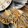 Ginkgo leaf - luxurious wall clock - quartz - 60cmClocks