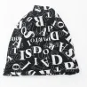 Multifunctional beanie - scarf - design with letters - unisex