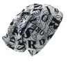 Multifunctional beanie - scarf - design with letters - unisex