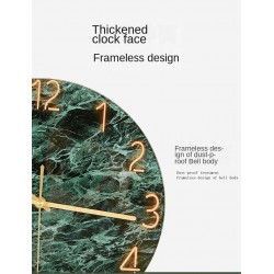 Fashionable glass wall clock - quartz - creative marble designClocks
