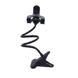 Flexible phone holder - adjustable - with clip