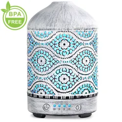 Air humidifier - essential oils diffuser - metal night lamp - 100ml