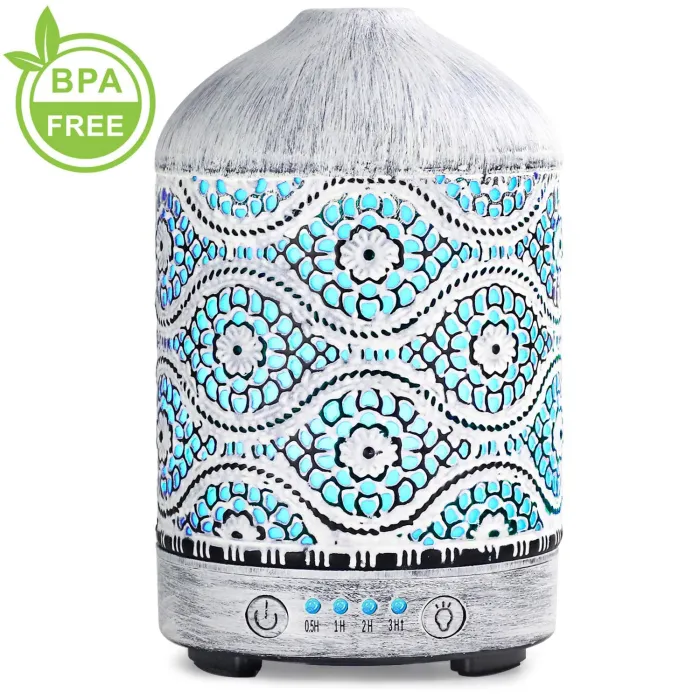 Air humidifier - essential oils diffuser - metal night lamp - 100ml
