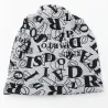 Multifunctional beanie - scarf - design with letters - unisex